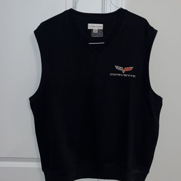 Cutter & Buck men’s Black Corvette Stingray golf V-Neck sleeveless sweater vest - Picture 1 of 5